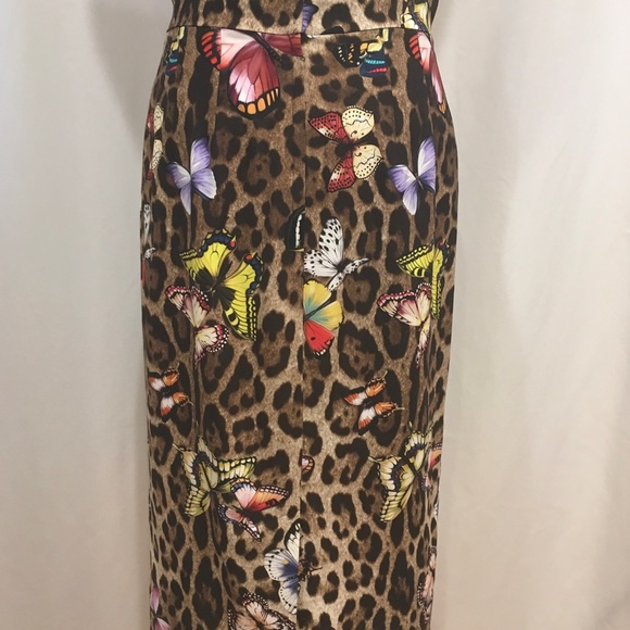 Dolce & Gabbana Leopard & Butterfly Print Skirt, Size 42, US 6, NEW NWT - Picture 8 of 11